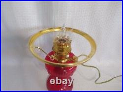 ALADDIN OIL RUBY TABLE LAMP SHORT LINCOLN DRAPE 2003 WithSHADE 204