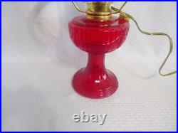 ALADDIN OIL RUBY TABLE LAMP SHORT LINCOLN DRAPE 2003 WithSHADE 204