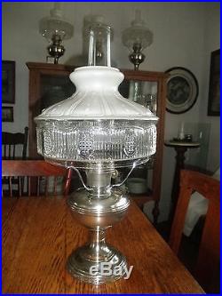 ALADDIN Oil Lamp Model 11 Complete incl. 501 Shade, Chimney & Mantle EXC
