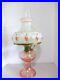 ALADDIN PINK LINCOLN DRAPE KEROSENE TABLE LAMP With ROSES SHADE 1988