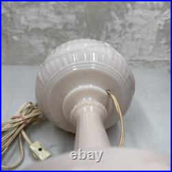 ALADDIN PINK LINCOLN DRAPE OIL LAMP MODEL B BURNER 17 Tall Converted Electric