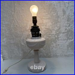 ALADDIN PINK LINCOLN DRAPE OIL LAMP MODEL B BURNER 17 Tall Converted Electric