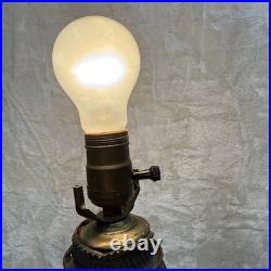 ALADDIN PINK LINCOLN DRAPE OIL LAMP MODEL B BURNER 17 Tall Converted Electric