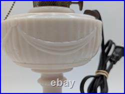 ALADDIN PINK LINCOLN DRAPE OIL LAMP MODEL B BURNER electrified