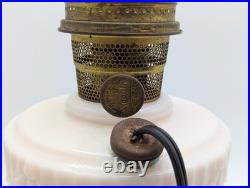 ALADDIN PINK LINCOLN DRAPE OIL LAMP MODEL B BURNER electrified