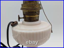 ALADDIN PINK LINCOLN DRAPE OIL LAMP MODEL B BURNER electrified