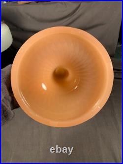 ALADDIN Pink foot & White Quilt Table Lamp Model B-91 B Burner c1937