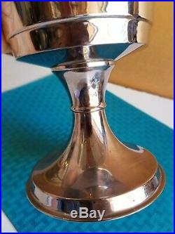 ALADDIN Polished Aluminum Kerosene Lamp with Model 23 Burner Milkglass Shade