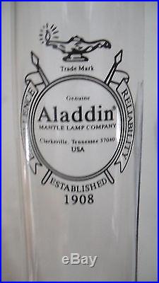 ALADDIN R103 12 1/2 TALL LOX ON LOX-ON GLASS OIL KEROSENE LAMP CHIMNEY alladin
