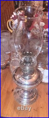 ALADDIN Table Oil Kerosene Lamp Nickel Model No. 11 Chicago USA Vintage Working