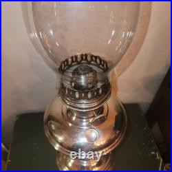 ALADDIN Table Oil Kerosene Lamp Nickel Model No. 11 Chicago USA Vintage Working