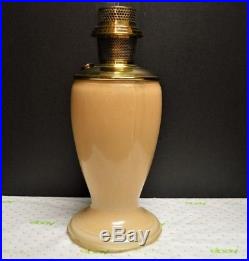 ALADDIN VENETIAN MODEL 12 ART CRAFT PEACH STRAW 1245 OIL LAMP #12 Burner 1930-35