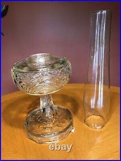 ALADDIN WASHINGTON DRAPE Clear Glass Oil Kerosene Lamp Model B Burner