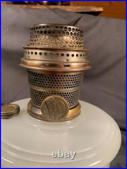 ALADDIN White Moonstone Kerosene Hanging Oil Lamp-Sconce Font Model B Burner