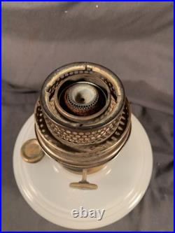 ALADDIN White Moonstone Kerosene Hanging Oil Lamp-Sconce Font Model B Burner