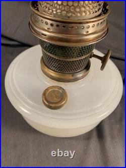 ALADDIN White Moonstone Kerosene Hanging Oil Lamp-Sconce Font Model B Burner