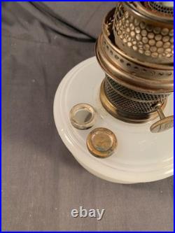 ALADDIN White Moonstone Kerosene Hanging Oil Lamp-Sconce Font Model B Burner