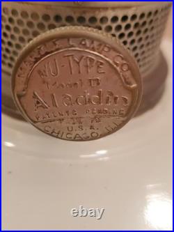 ALADDIN White Moonstone Kerosene Hanging Oil Lamp-Sconce Font Model B Burner