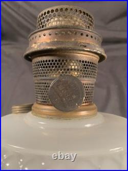ALADDIN White Quilt Table Lamp Model B-85 B Burner c1937