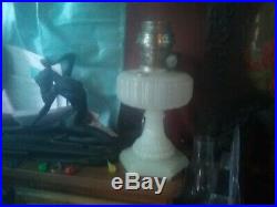 ALADDIN white alacite MOONSTONE Glass kerosene oil Lamp B- Burner 1935-36