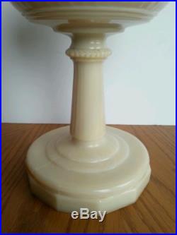 ANTIQUE ALADDIN ALACITE TALL LINCOLN DRAPE GLASS KEROSENE LAMP MODEL B