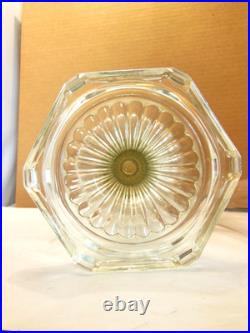 ANTIQUE ALADDIN CLEAR CRYSTAL CORINTHIAN OIL LAMP with CHIMNEY & MODEL B BURNER