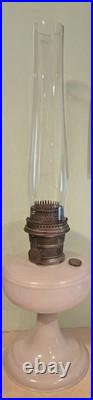 ANTIQUE ALADDIN Ivory/White Nu Type Model B Alacite Glass Oil Lamp