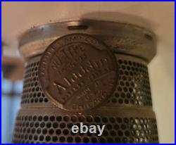 ANTIQUE ALADDIN Ivory/White Nu Type Model B Alacite Glass Oil Lamp