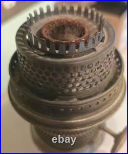 ANTIQUE ALADDIN Ivory/White Nu Type Model B Alacite Glass Oil Lamp