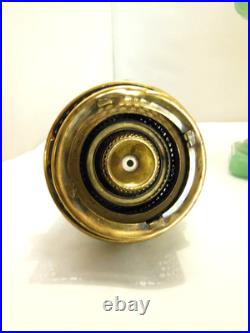 ANTIQUE ALADDIN JADEITE MOONSTONE CORINTHIAN OIL LAMP with CHIMNEY & B BURNER #3