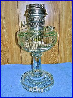 ANTIQUE ALADDIN MODEL B-74 KEROSENE OIL TABLE LAMP CLEAR TALL LINCOLN DRAPE
