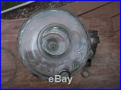 ANTIQUE ALADDIN OIL LAMP CRYSTAL WASHINGTON DRAPE B BURNER-BEAUTIFUL