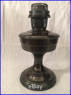 ANTIQUE ALADDIN old KEROSENE oil LAMP MODEL no. 12 BRONZE NEAR MINT rare BURNER