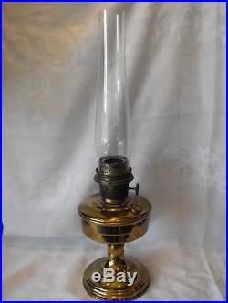 ANTIQUE ALADDIN old KEROSENE oil LAMP MODEL no. 12 Brass with Chimney rare BURNER