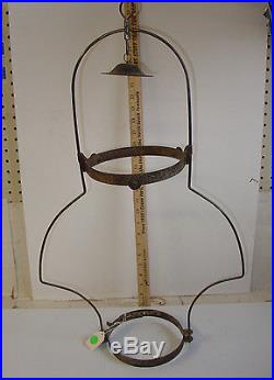ANTIQUE Aladdin Lamps Model 1/2 Brass Hanging Lamp Frame with Smoke Bell ONLY