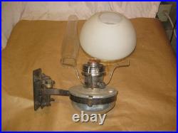 ANTIQUE Aladdin Model 23 Railroad Lamp Aluminum Train Wall Light Kerosene Oil