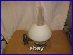 ANTIQUE Aladdin Model 23 Railroad Lamp Aluminum Train Wall Light Kerosene Oil