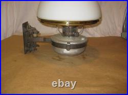 ANTIQUE Aladdin Model 23 Railroad Lamp Aluminum Train Wall Light Kerosene Oil