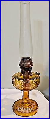 ANTIQUE! Aladdin Washington Drape Amber Oil Lamp B-55 Model B