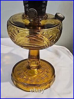 ANTIQUE! Aladdin Washington Drape Amber Oil Lamp B-55 Model B