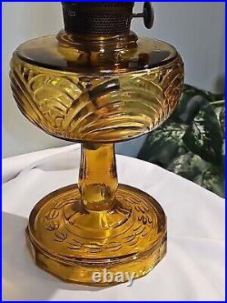 ANTIQUE! Aladdin Washington Drape Amber Oil Lamp B-55 Model B