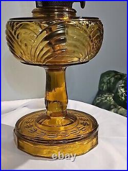 ANTIQUE! Aladdin Washington Drape Amber Oil Lamp B-55 Model B