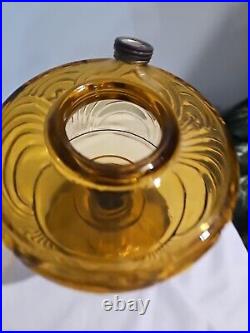 ANTIQUE! Aladdin Washington Drape Amber Oil Lamp B-55 Model B