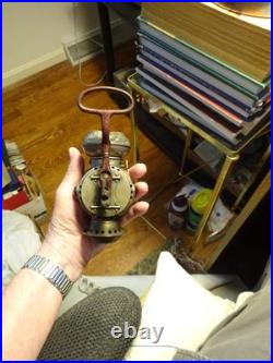 ANTIQUE BICYCLE LAMP Aladdin Uncle Sam COLORED JEWELS ON SIDES As Is As Shown