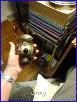 ANTIQUE BICYCLE LAMP Aladdin Uncle Sam COLORED JEWELS ON SIDES As Is As Shown