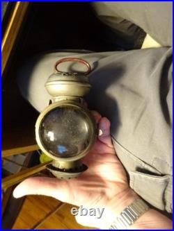 ANTIQUE BICYCLE LAMP Aladdin Uncle Sam COLORED JEWELS ON SIDES As Is As Shown