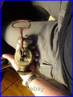 ANTIQUE BICYCLE LAMP Aladdin Uncle Sam COLORED JEWELS ON SIDES As Is As Shown