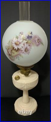 Alacite Uranium Tall Aladdin Lincoln drape lamp base glows with black light