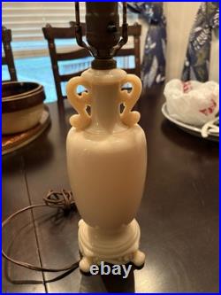 Alacite Vintage Lamp With Finial Gorgeous Condition. Untested Maybe Aladdin