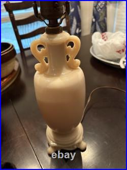 Alacite Vintage Lamp With Finial Gorgeous Condition. Untested Maybe Aladdin